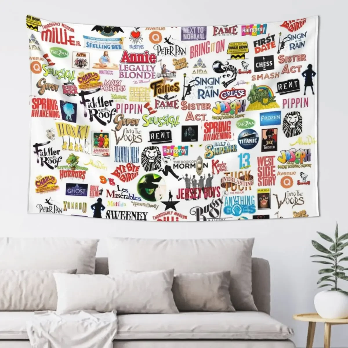 

Musical Logos Tapestry Living Room Decoration Aesthetic Room Decorations Decoration Home Wallpaper Tapestry