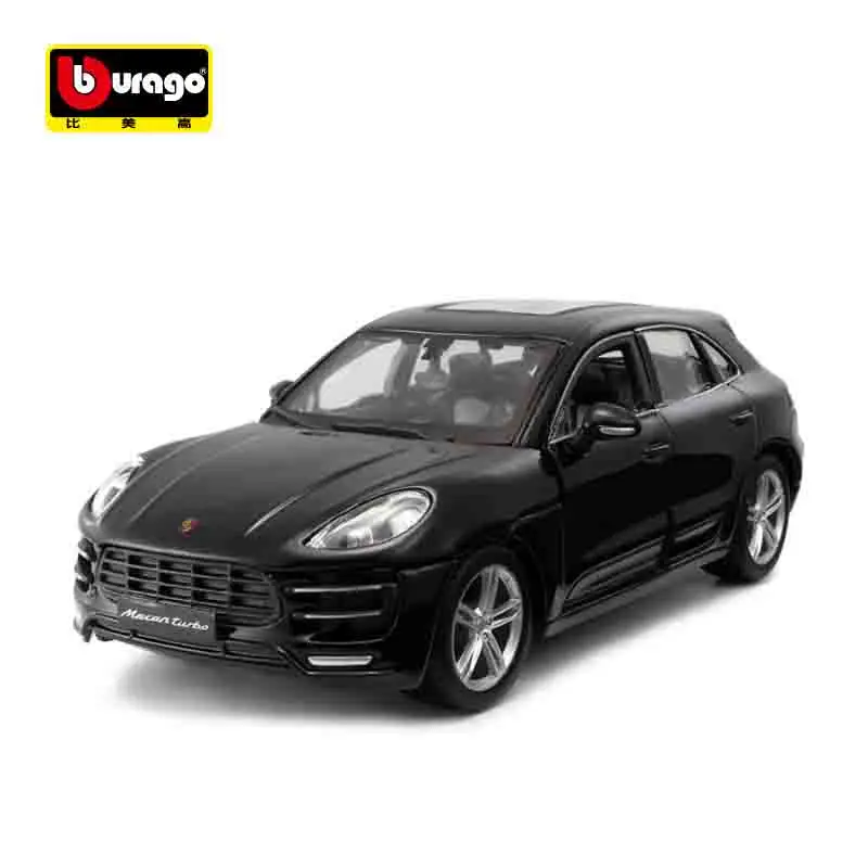 

Bburago 1:24 Porsche Macan Turbo SUV, модель автомобиля из сплава, литье под давлением, металлические автомобили, модель автомобиля, коллекция высокой имитации, детский подарок