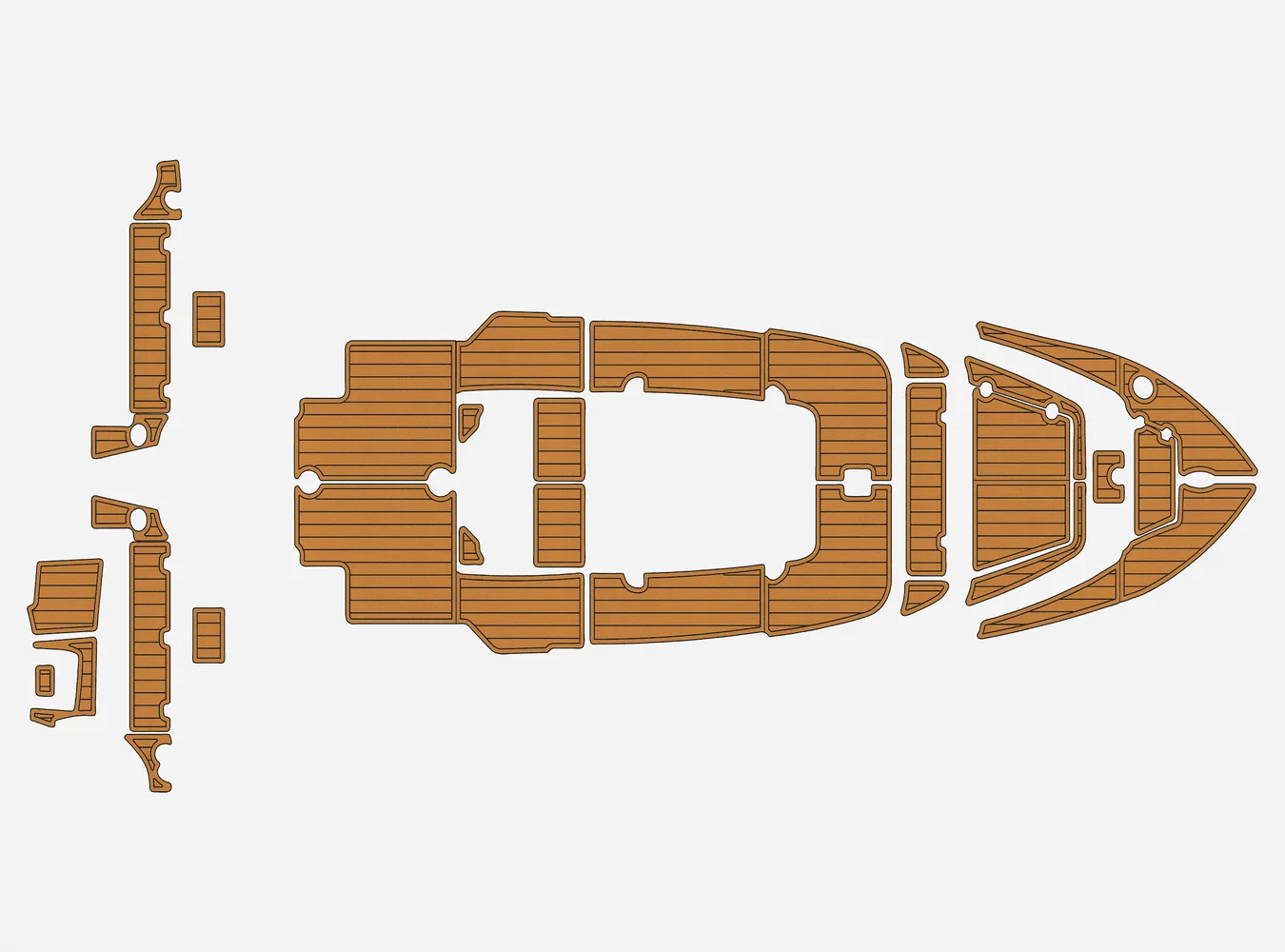 

2008 Scout 24 Центральная консоль 1/4 дюйма 6 мм Eva Faux Teak Deck Серфинг Рыболовная лодка Мотоцикл Hurts Crapet Нескользящий коврик Морской пол