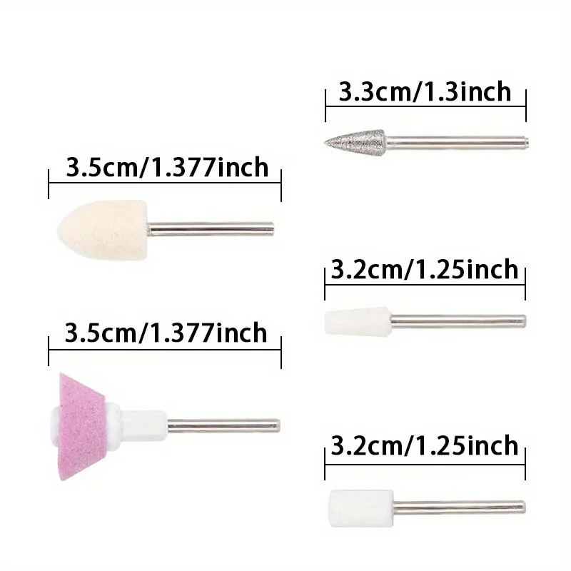LULAA 6-in-1 Elektrisches Nagelbohrer-Set, Entferner, Polierer, Maniküre, Tragbare Nagelfeile, Nagelbohrgerät, Werkzeugstift, Maschine, Geschenke – Detail 29
