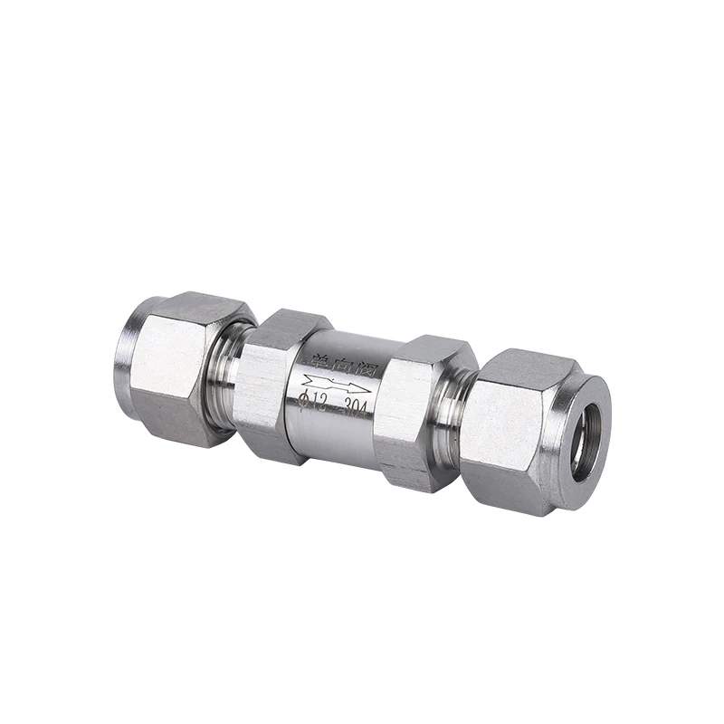 

Stainless Steel Double Ferrule One Way Non Return Check Valve 3mm 6mm 8mm 10mm Gas-Liquid Pipeline Instrument Check Valve