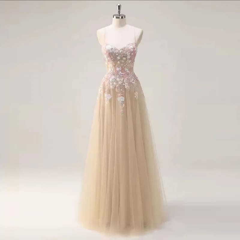 

Luxury Flower Lace Robes De Cocktail Evening Dress Elegant Custom Made Luxurious Women's Evening Dresses for Special Occasions