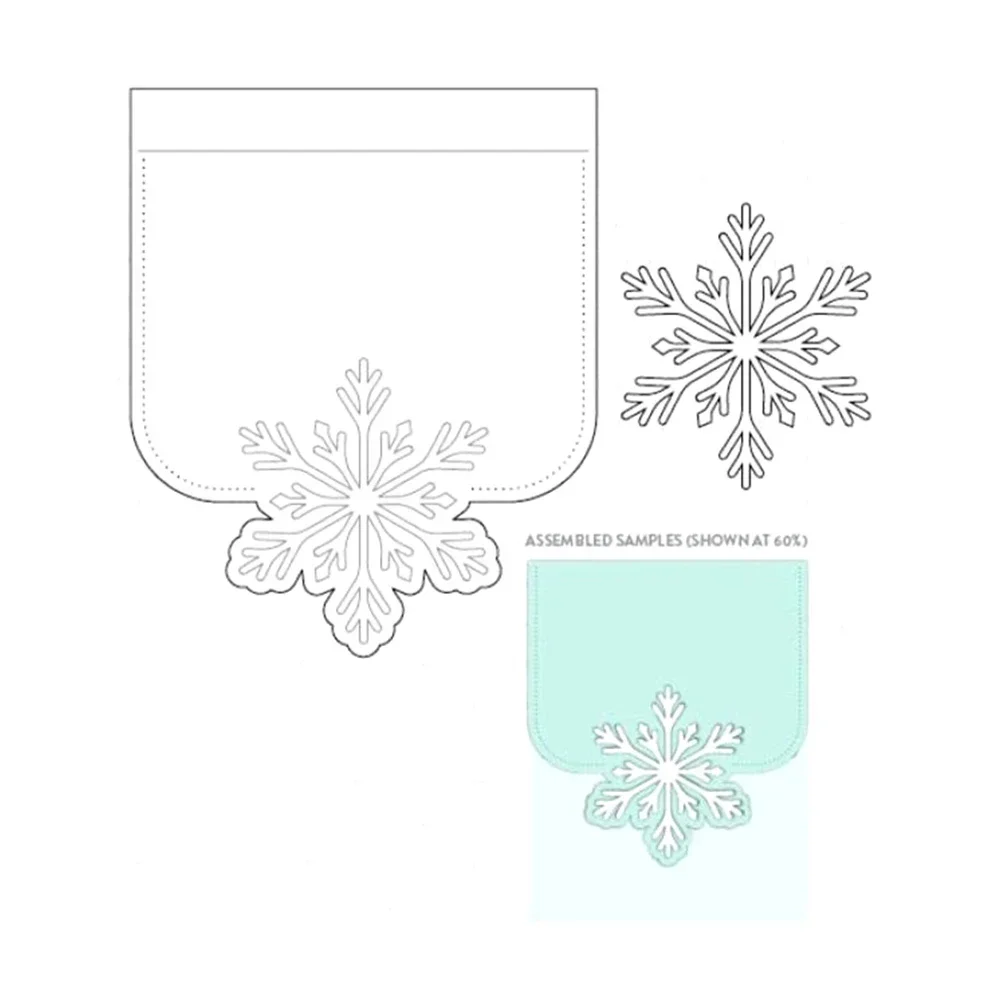 Newest New Year Fantastic Front Snowflake Cutting Dies Christmas Scrapbooking for Paper Making Frames Card Craft no Stamps