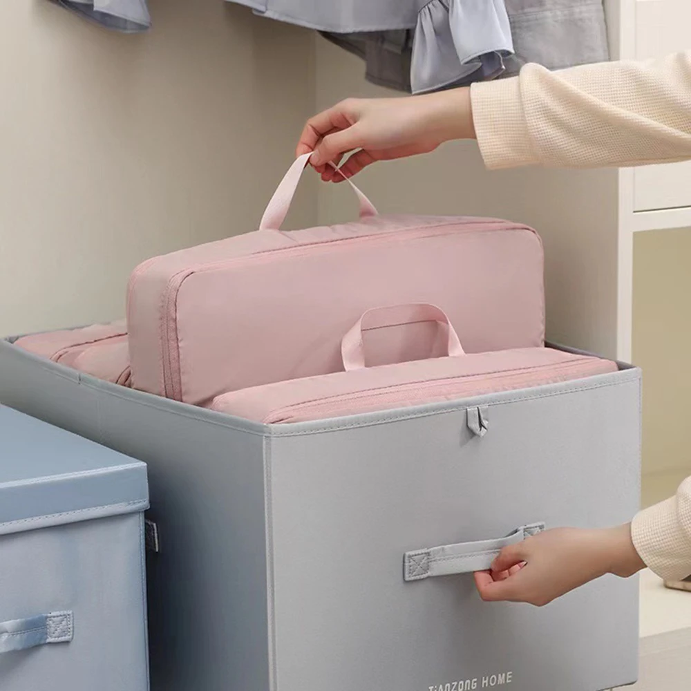 1 قطعة حقيبة تعبئة الملابس الضاغطة توفير المساحة التعبئة الملابس حقيبة خزانة تخزين الأمتعة المنظم لوازم التخييم