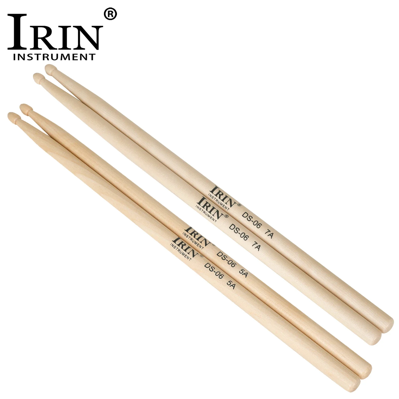 Baquetas de tambor IRIN DS-06, baquetas de arce 5A 7A, mazos de tambor profesionales de percusión de madera, piezas de Accesorios para Instrumentos Musicales