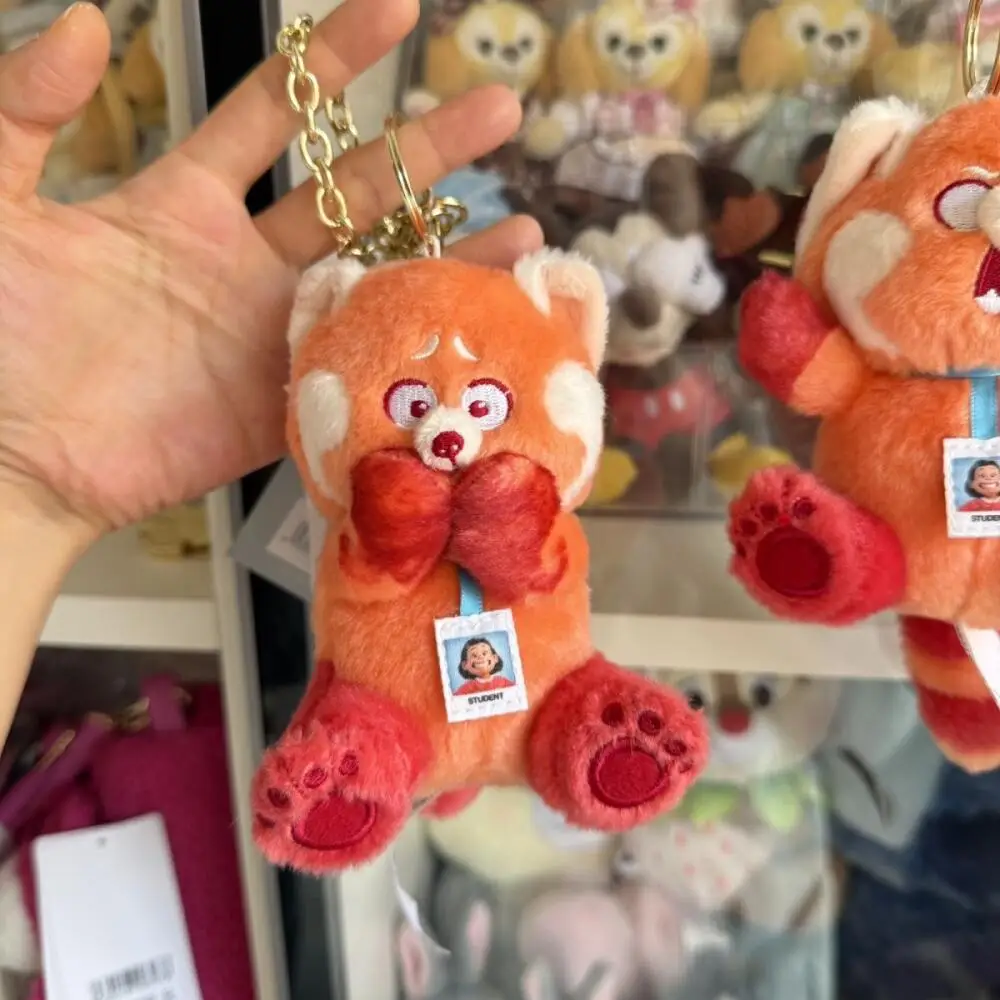 Disney Turning Red Meilin Mei Lee Angry Surprise Emojis-Serie Plüschpuppe Schlüsselanhänger Rucksack-Hängeornament Mädchen-Geburtstagsgeschenk