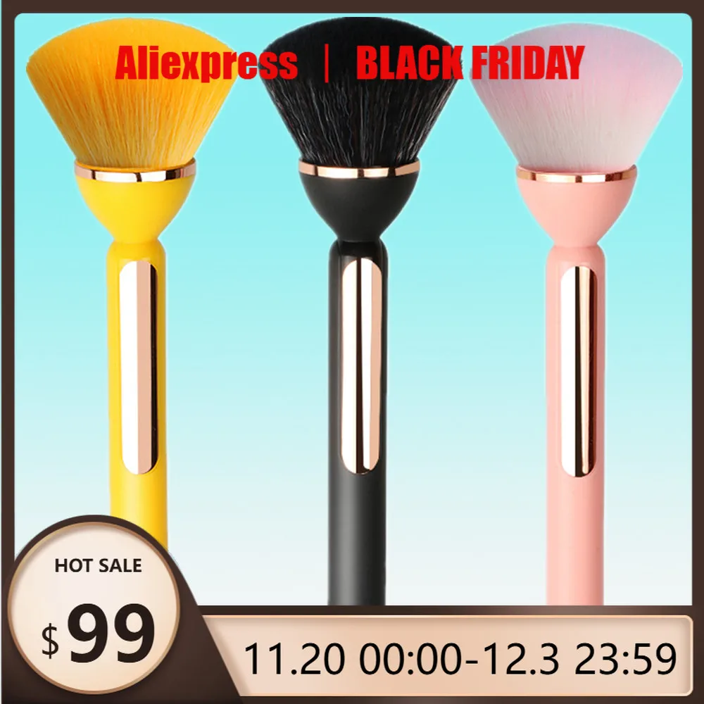 

Small Round Nail Dust Brush For Manicure Nail Art Powder Glitter Brushes Nail Accessories Tools Gel Polish Cleaning Brushes