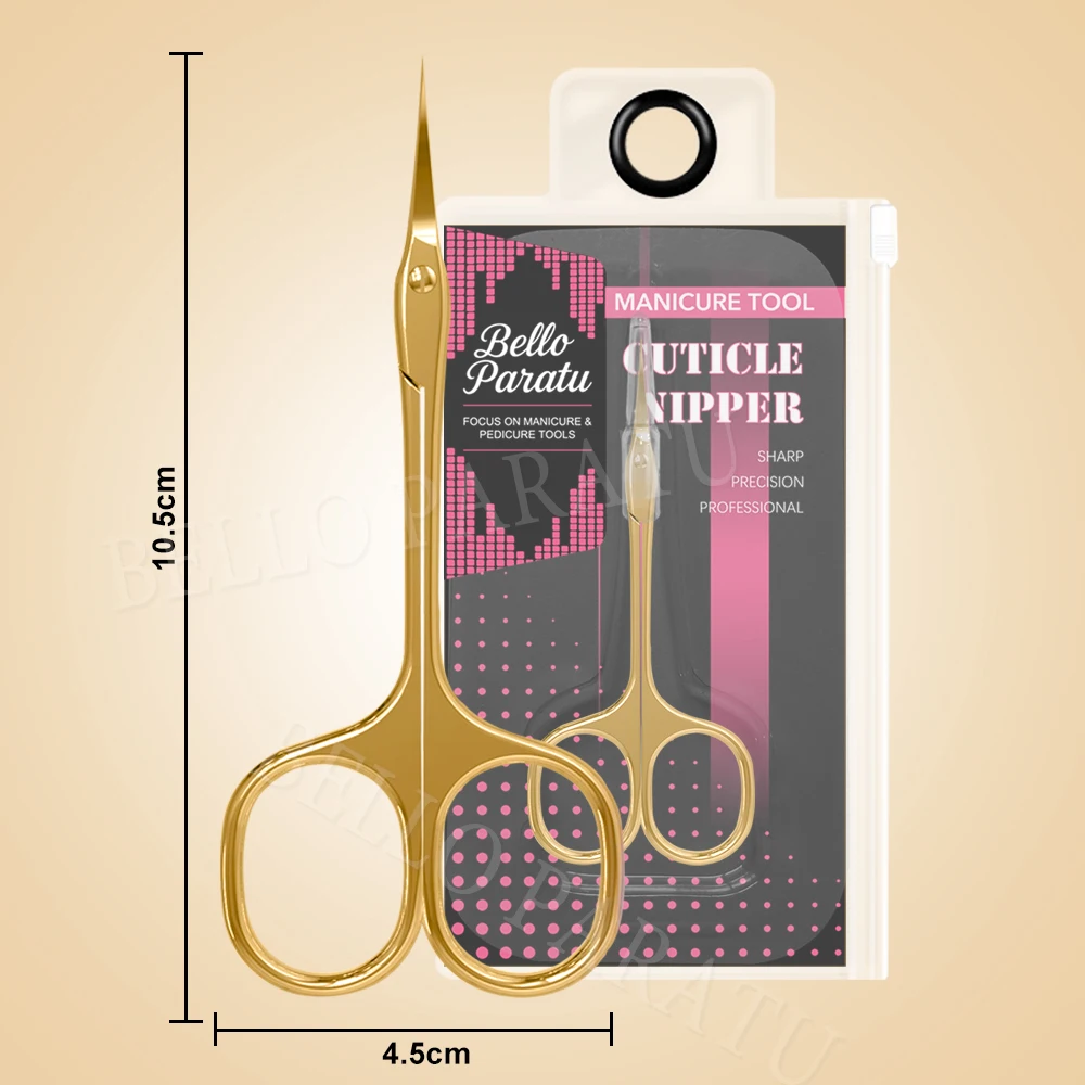 1 pz forbici per cuticole forbici per manicure punta fine lame curve extra fini mini forbici per sopracciglia multiuso