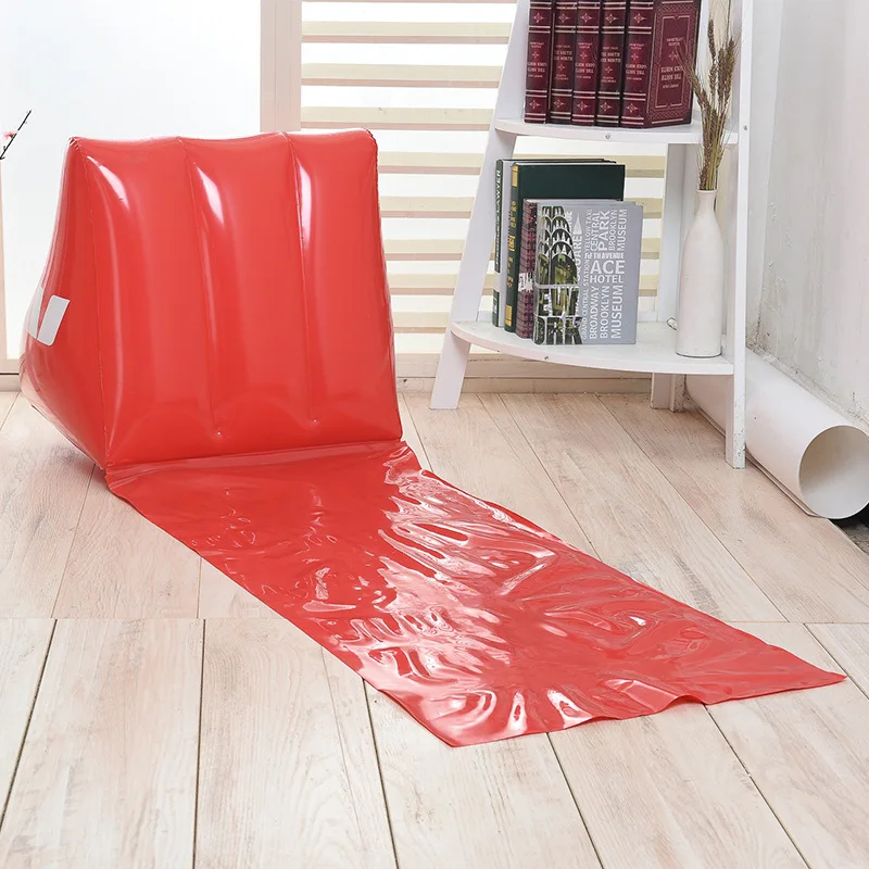 Beach Inflatable Triangle Pillow PVC Beach Cushion Inflatable Triangle Pillow