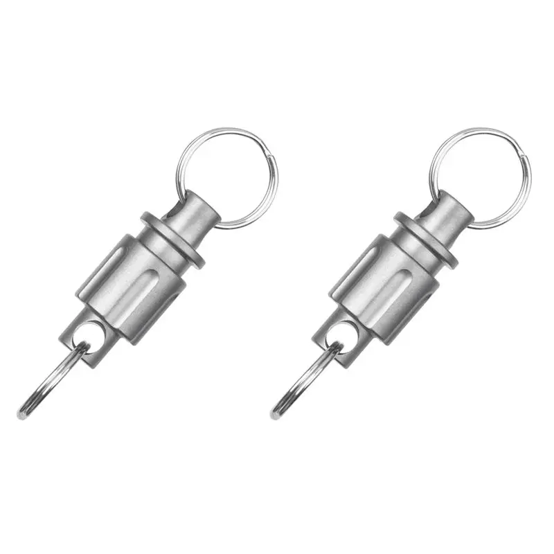 GTBL 2X Titanium Quick Release Keychain, Detachable Double-End Swivel Key Chain Connector Kit Heavy Duty Car Key Clip