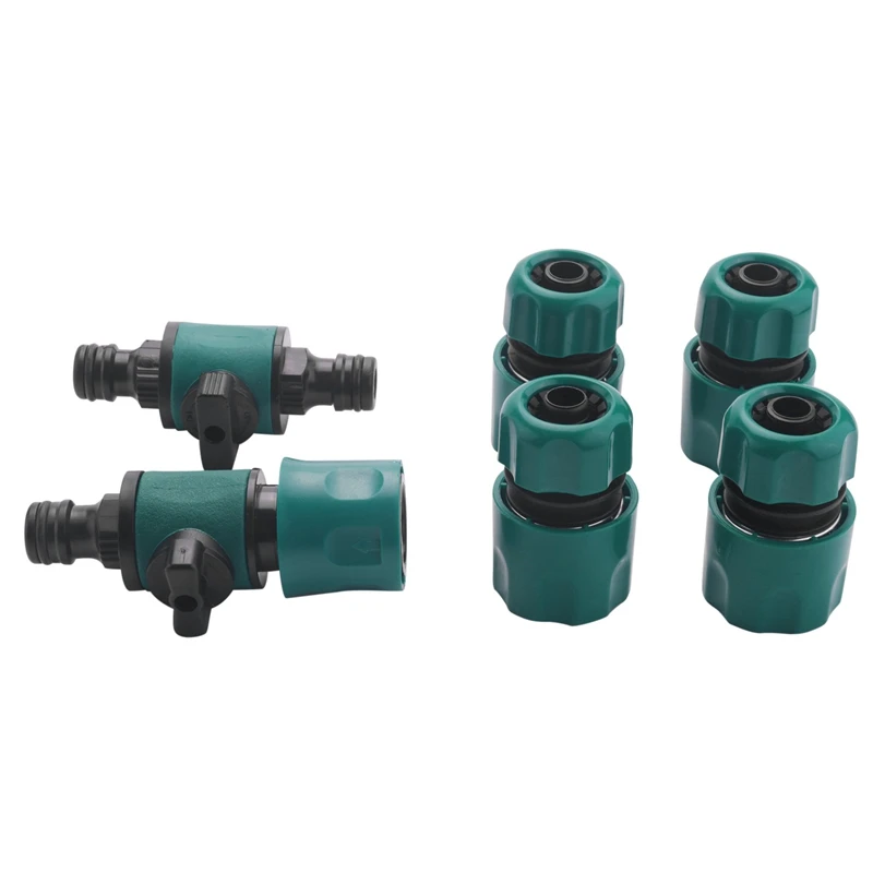 

Promotion! Release In Line Shut Off Valve For Join Garden Hose Pipe Tube, Double Male Connector Valve Extender With Matching Hos