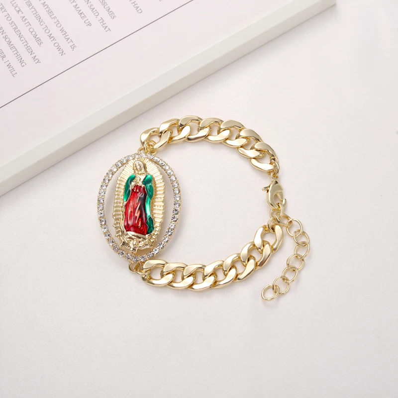 Sally’s Paradise Fashion Style Madonna Of Guadalupe Valentine\'s Day Birthday Thanksgiving Gift Daily Wear Blessing JewelryJL3020