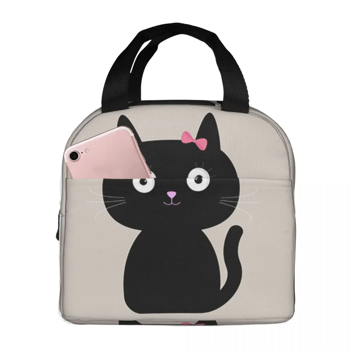 

Cute Cat Insulated Lunch Bag for Women Office Cooler Thermal Food Box Tote Leakproof Lunch Boxes Container