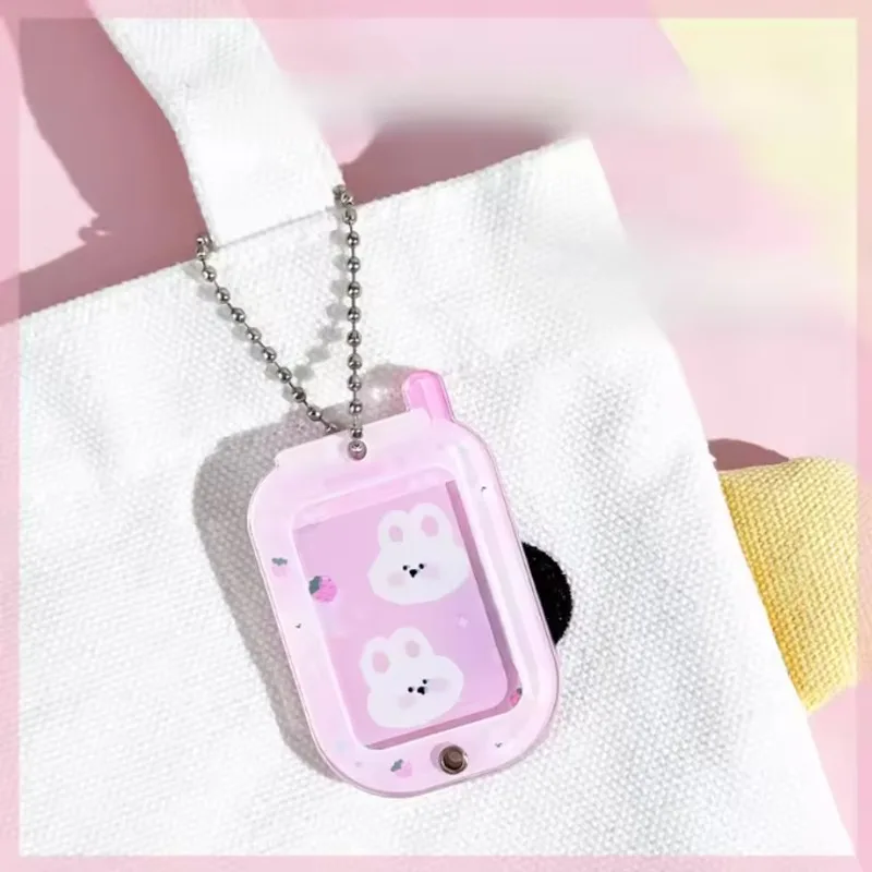 الاكريليك الشريحة إطار صور المفاتيح غطاء بطاقة الصور 1 بوصة المشاهير K-pop حامل صور لطيف الملحقات المنظم مع سلاسل #3