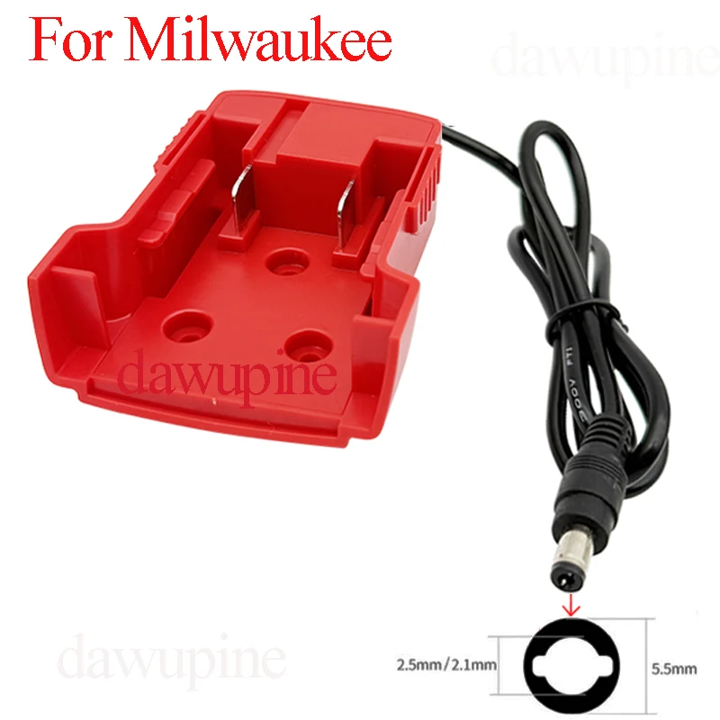 Tool Parts For Milwaukee Lithium Battery External Power Supply Mount DIY Connector Adapter Dock Holder Wire For M18 Car Lighter