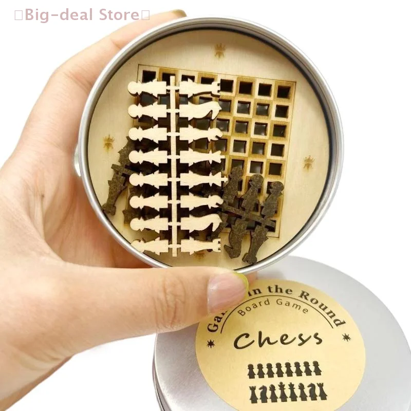 

【M】1 набор: подарки для наполнения рождественских носков, винтажная дорожная шахматная доска в банке, карманные шахматы, китайские традиционные шахматы, набор для рукоделия