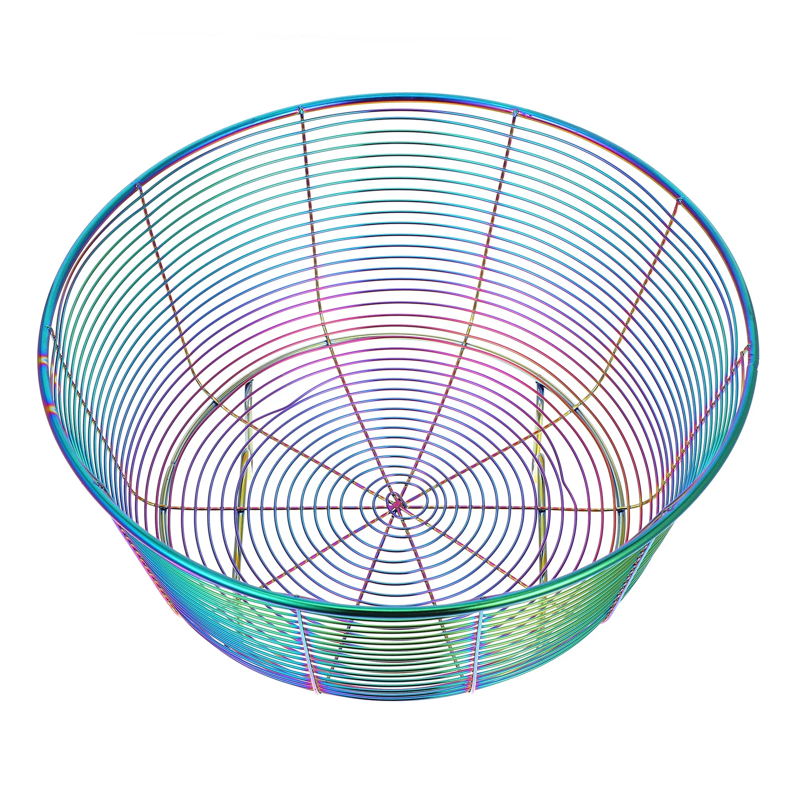 

Stainless Steel Fruit Bowl Large Capacity Kitchen Counter Vegetable Holder Modern Fruit Storage Basket Silver Decor