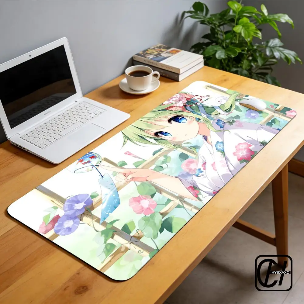 Kochiya Sanae Touhou Project Mouse Pad XXL Mouse Pad Large Non-Slip Lock Edge Keyboard Pad Anti-Slip Gaming Desk Mat Office Pad
