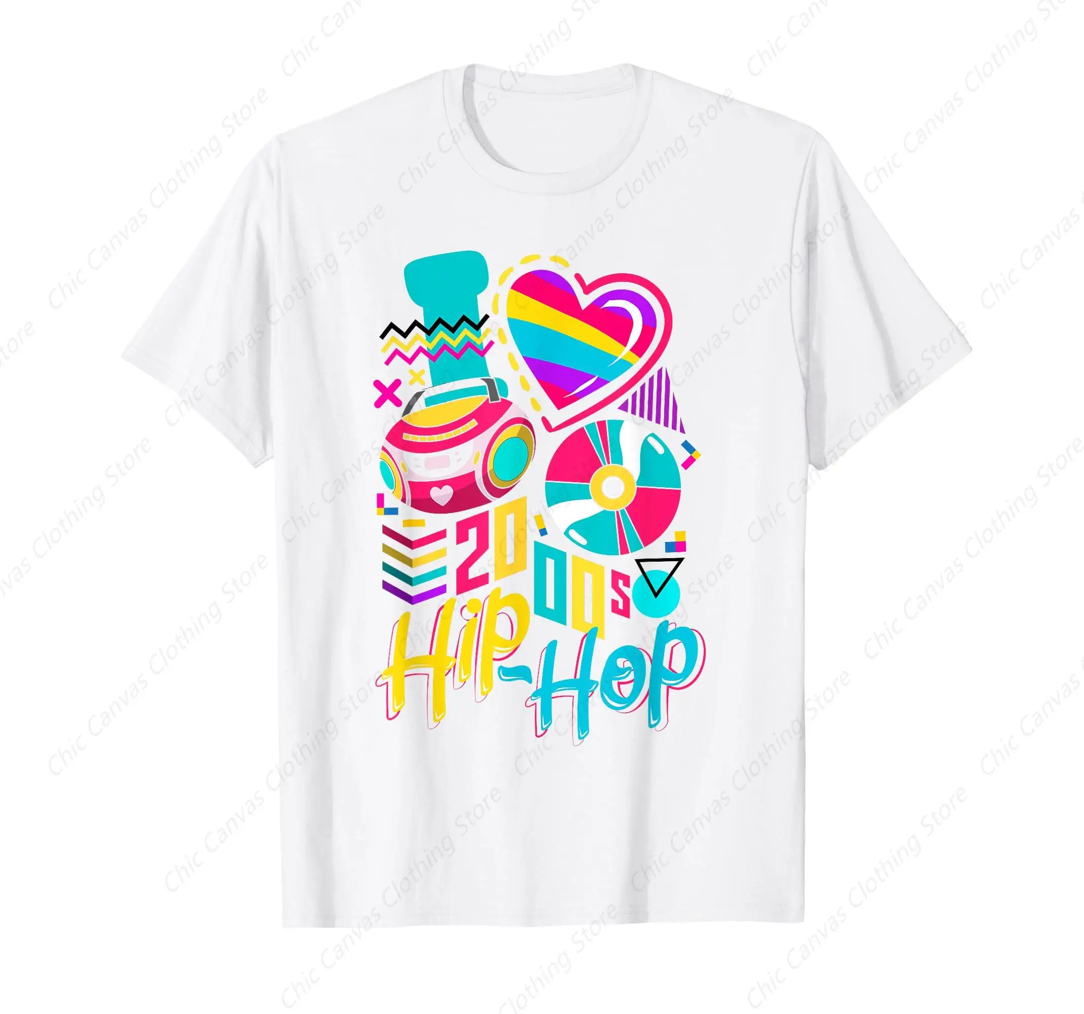 

I Like 2000 Hip-Hop 2000 Retro 2000 Retro 00 T-Shirt Breathable Cotton White Men'S And Women'S Short Sleeves