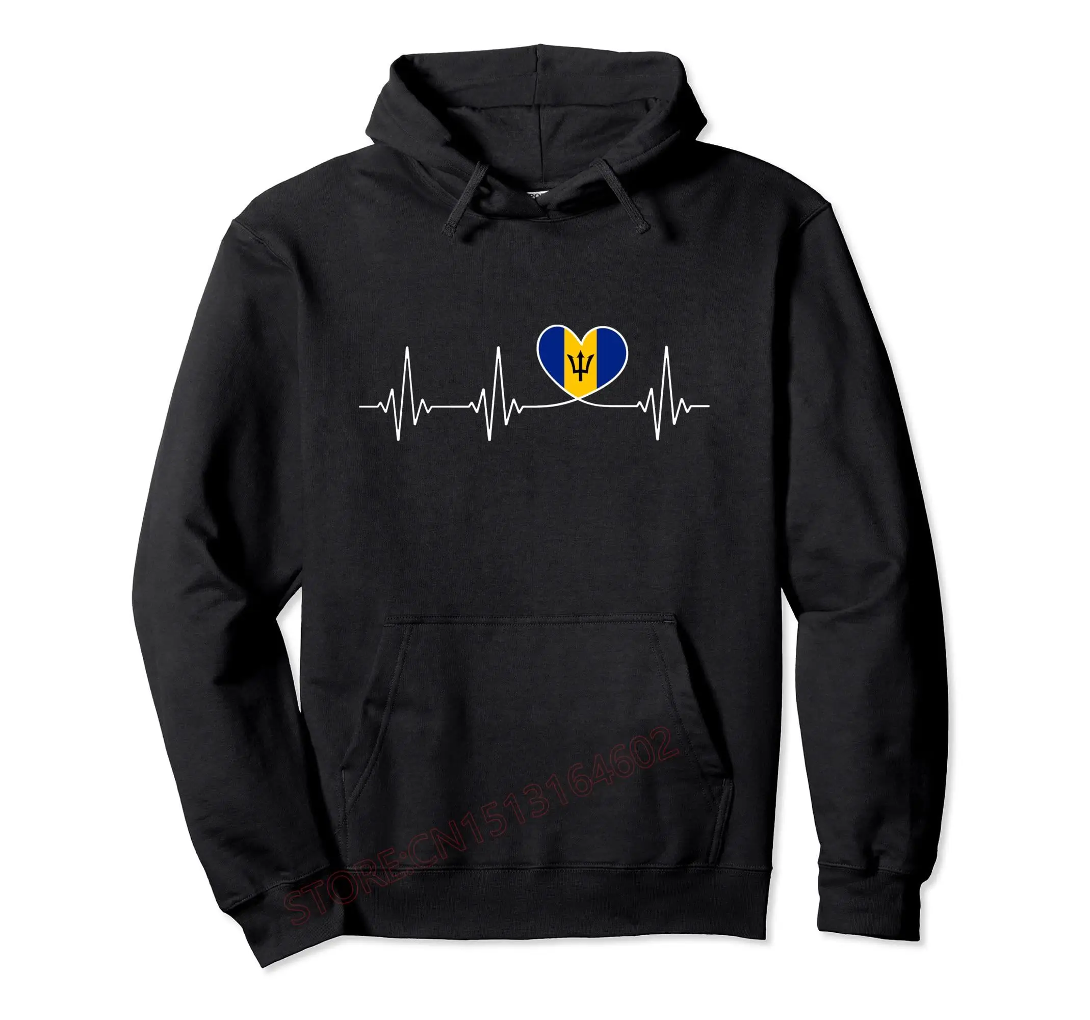 Bajan Roots Barbados Barbadian Flag Pride Pullover Hoodie Men Women Unisex Cotton Hoodies Man Hip Hop Style Sweatshirt