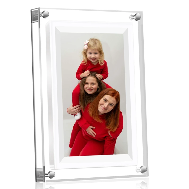 B03B-New 7-Inch Transparent Acrylic Digital Photo Frame Video Picture Music Player Electronic Photo Frame WIFI 8G