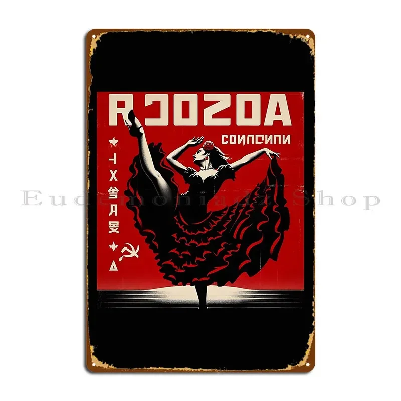Surfer Rosa 1950s Soviet Communist Style Metal Sign Poster Funny Garage Decoration Cinema Bar Customize Tin Sign Poster