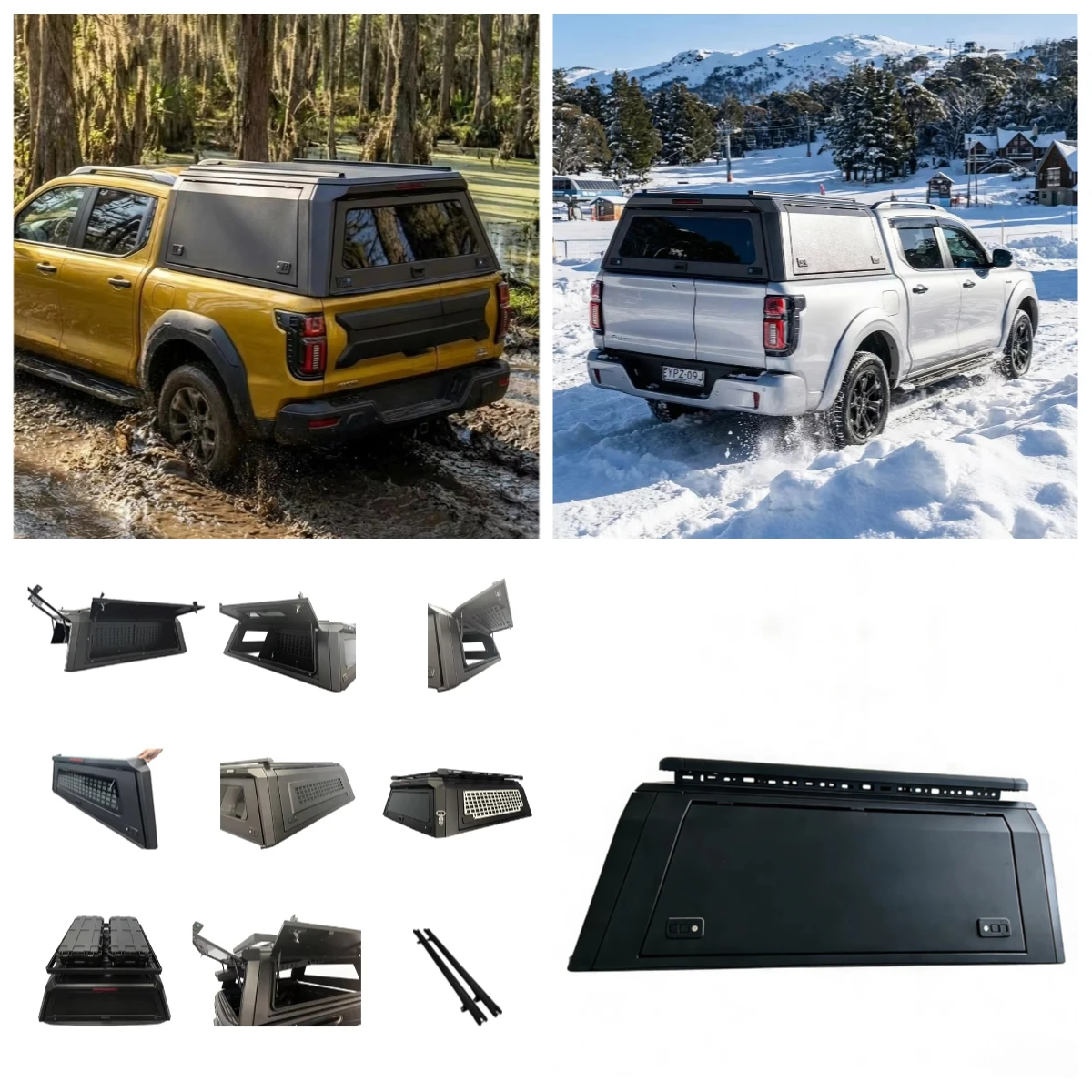 

Hilux 4x4 Pickup Hardtop Topper Cargo Bed Cover Weather Resistant Canopy Sport Utility