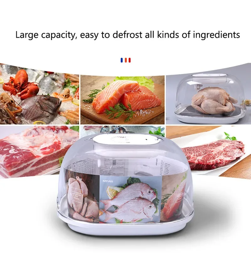 Quick Thaw Machine for Meat Steak, Rapid Preservation and Defrosting Tray, Household Ice Melting Artifact, Food Grade, Aluminum