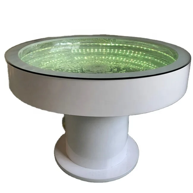Manufacturer Wholesale Modern Style Light Emitting Diode Lighting Aquarium Bubble Desktop Smart Coffee Table