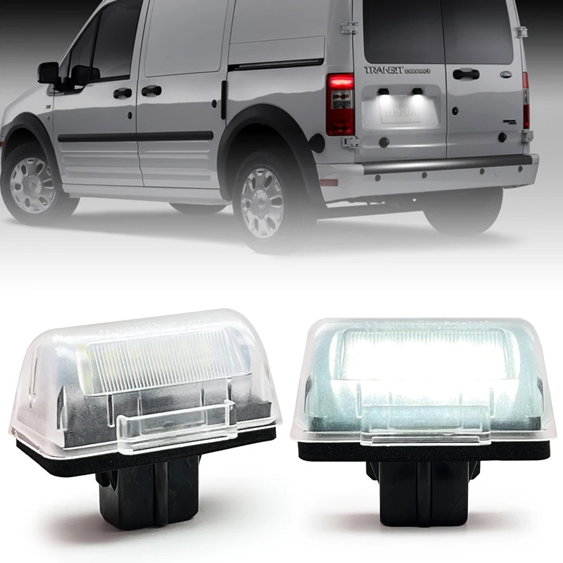 

2Pcs For Ford Transit MK4 MK5 MK6 MK7 1985-2013 Transit Connect 2002-2013 LED License Plate Light Rerplace OEM 4388111