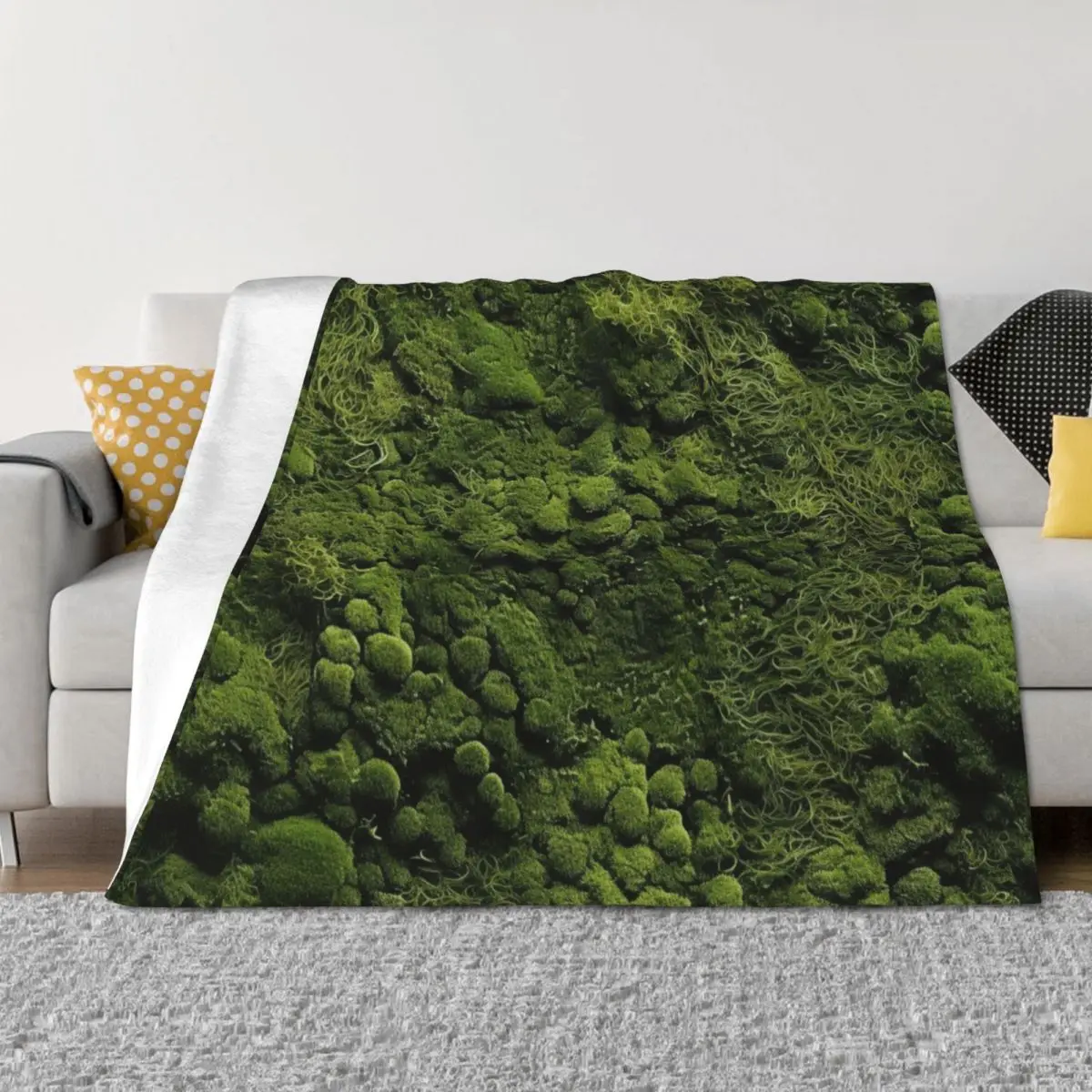 

Moss Pattern: Natural Freshness Throw Blanket warm for winter Soft Hair Sofa Blankets