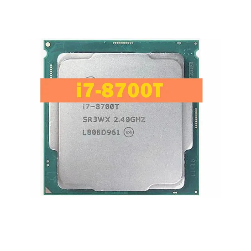 i7-8700T CPU Processors 14nm 6 Cores 12 Thread 2.4GHz 12MB 35W 8thGeneration Processors LGA1151 i7 8700T FOR Z390 Motherboard