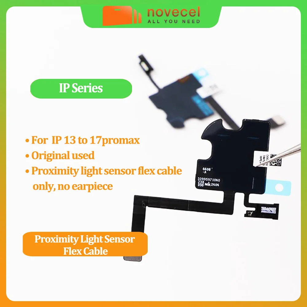 ORI Proximity Light Sensor Flex Cable for iPhone 13 14 15 16 Plus Pro Promax 13mini Phone Repair Parts Replacement (No Earpiece)