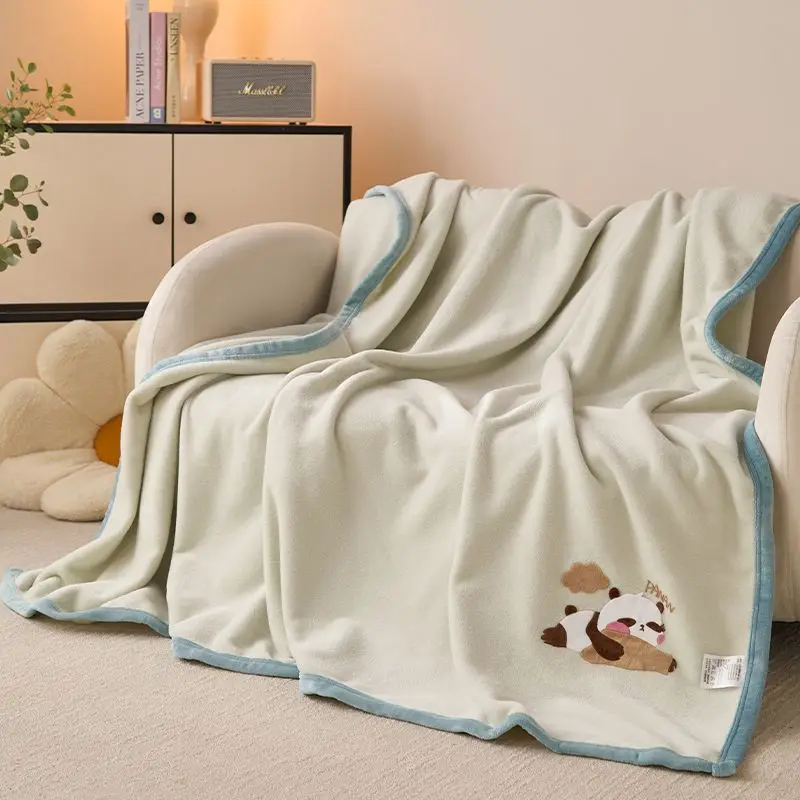 

Осенне-зимнее одеяло из кроличьего плюша, шерстяной плед для дивана, теплое покрывало для офиса, для летнего кондиционера, для гостиной