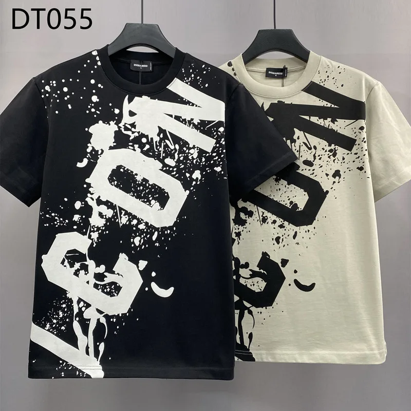 

Loose graffiti ICON print trendy brand short sleeve t-shirt men's crew neck top base layer shirt couple T