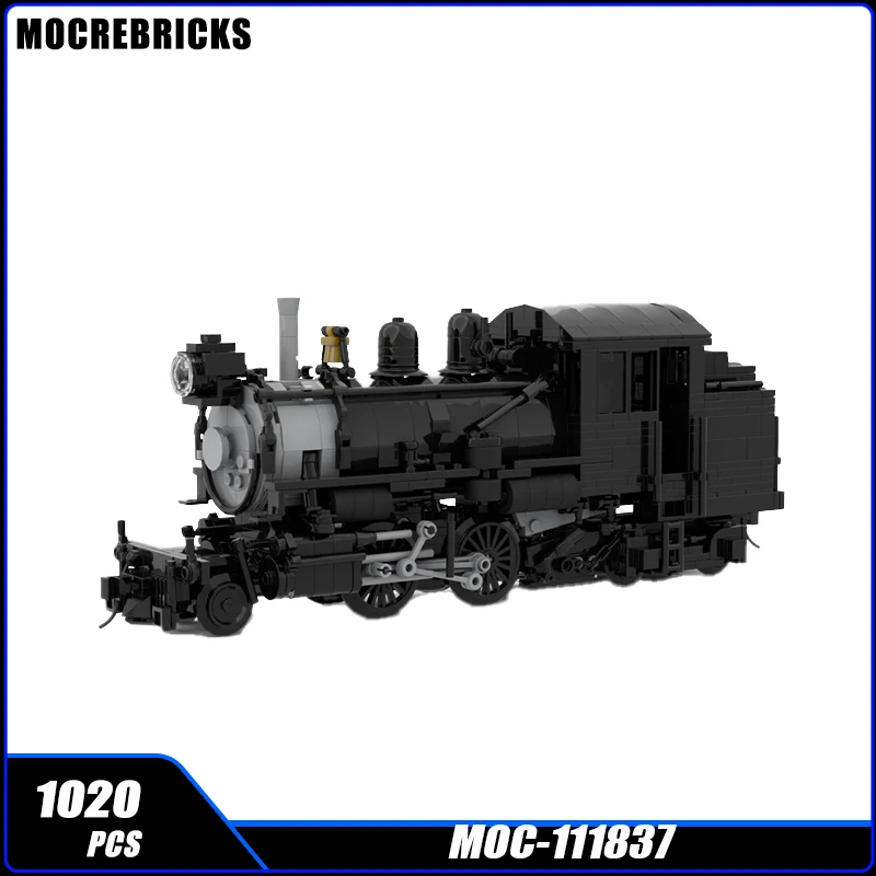 MOC Railway Heavy Duty 2-4-4T Tank Locomotive Building Blocks Assembly Model Bricks Display Creative Children Toys Gift 1020 pcs