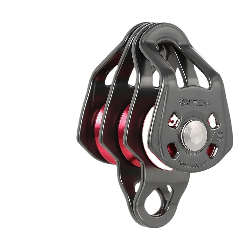 

Climbing Aluminium Triple Pulley With Ball Bearing Rescue Traversing Lifting