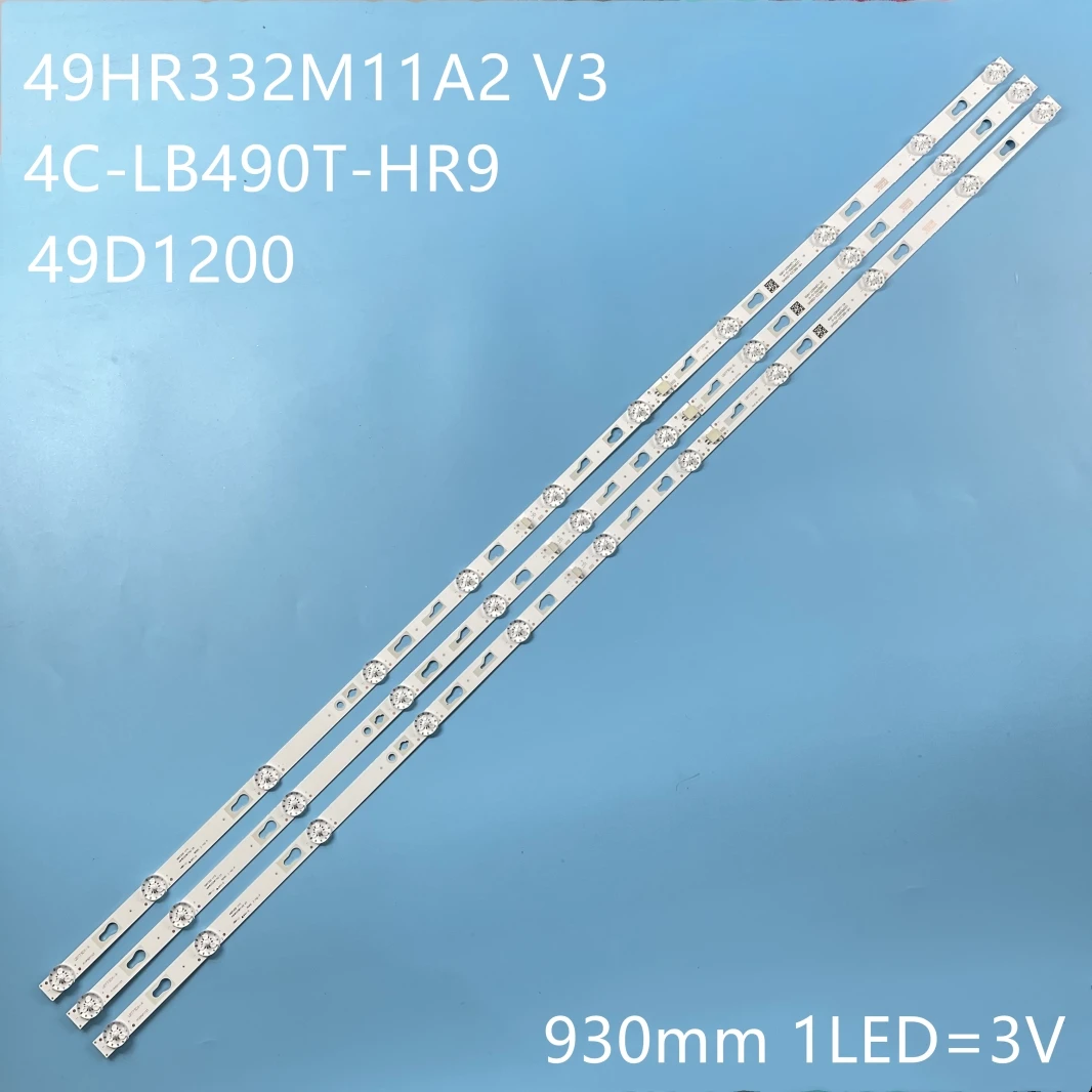 Nouvelle bande de rétroéclairage LED 3pcs Pour Thomson T49FSL6010 HR-99A05-00437 SSM49291 LE03RB2R0-DK 4C-LB490T-HR9 49D1200 49HR332M11A2 V3