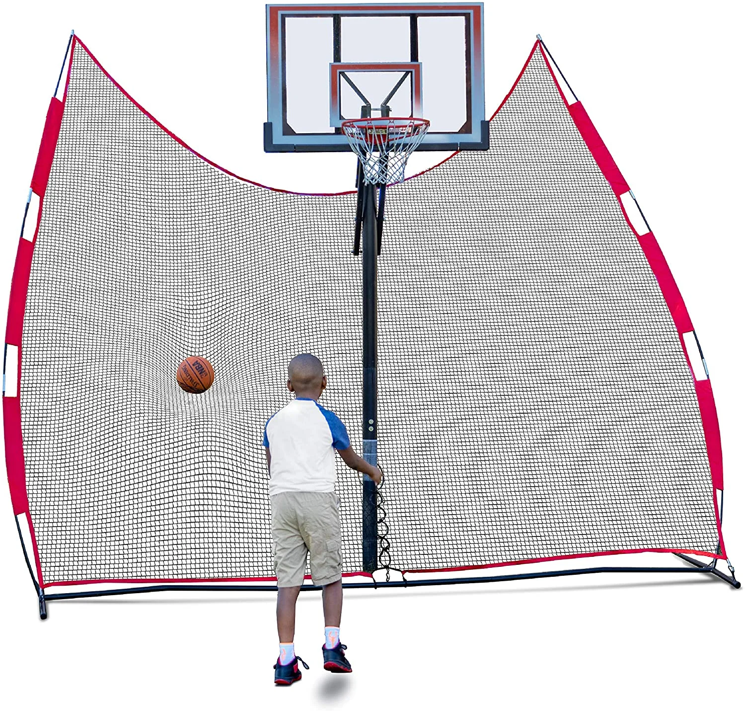 Jaring Pengembalian Bola Basket Profesional, Penahan & Penghalang Rebounder