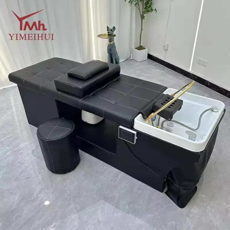 Salon Shampoo Bed with Water Circulation Massage, Head Spa Hair Washing Bed, Commercial Salon Furniture for Hairdressing Barber