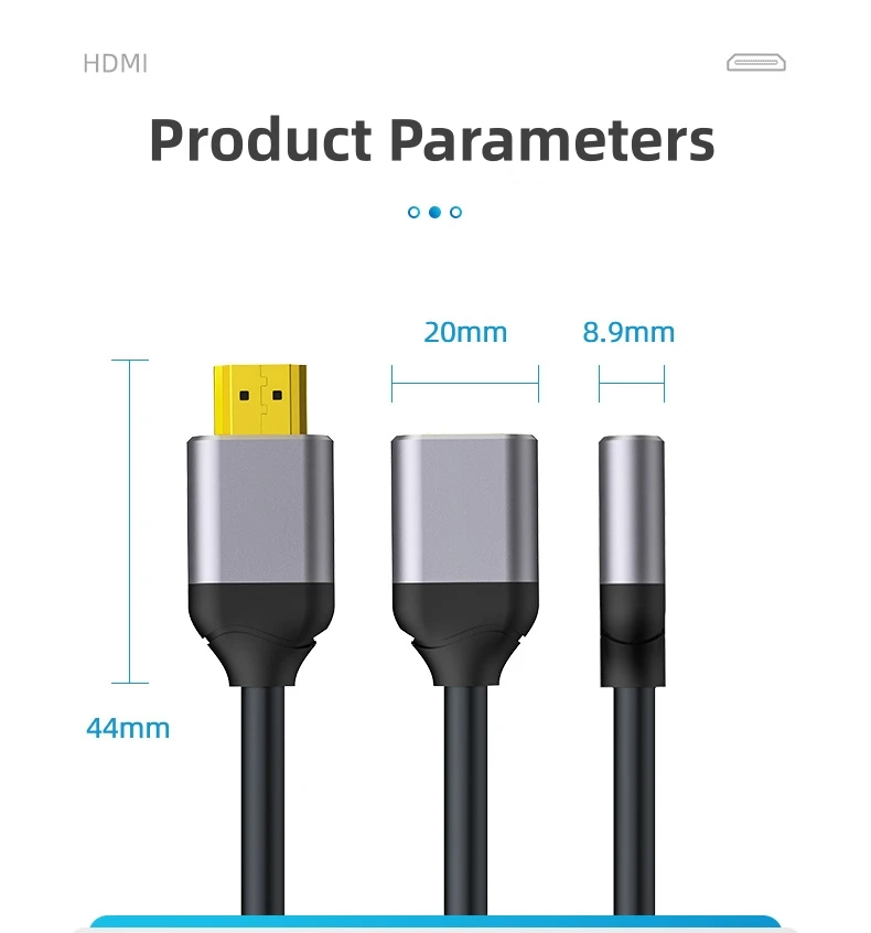 HDMI 2,1 Verlängerung Stecker zu Buchse Kabel 8k 60Hz/4k 144Hz/2k 165Hz HD HDMI-Kabel unterstützen dynamische HDR für TV, Displays, Projektoren – Detail 12