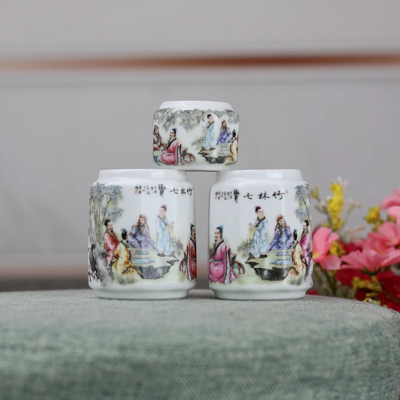 Bird Cup, Bird Food Jar, Bird Bowl, Porcelain Bowl, Bamboo Bird Cage Appliance, Jingdezhen High White Porcelain Bird Cage Access