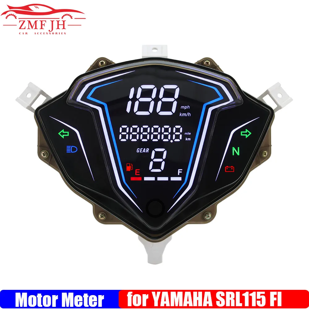 For YAMAHA SRL115 FI for LAGENDA 115Z Motorcycle Instrument Dashboard Digital Speedometer Odometer KMH MPH  Speed Voltage Alarm