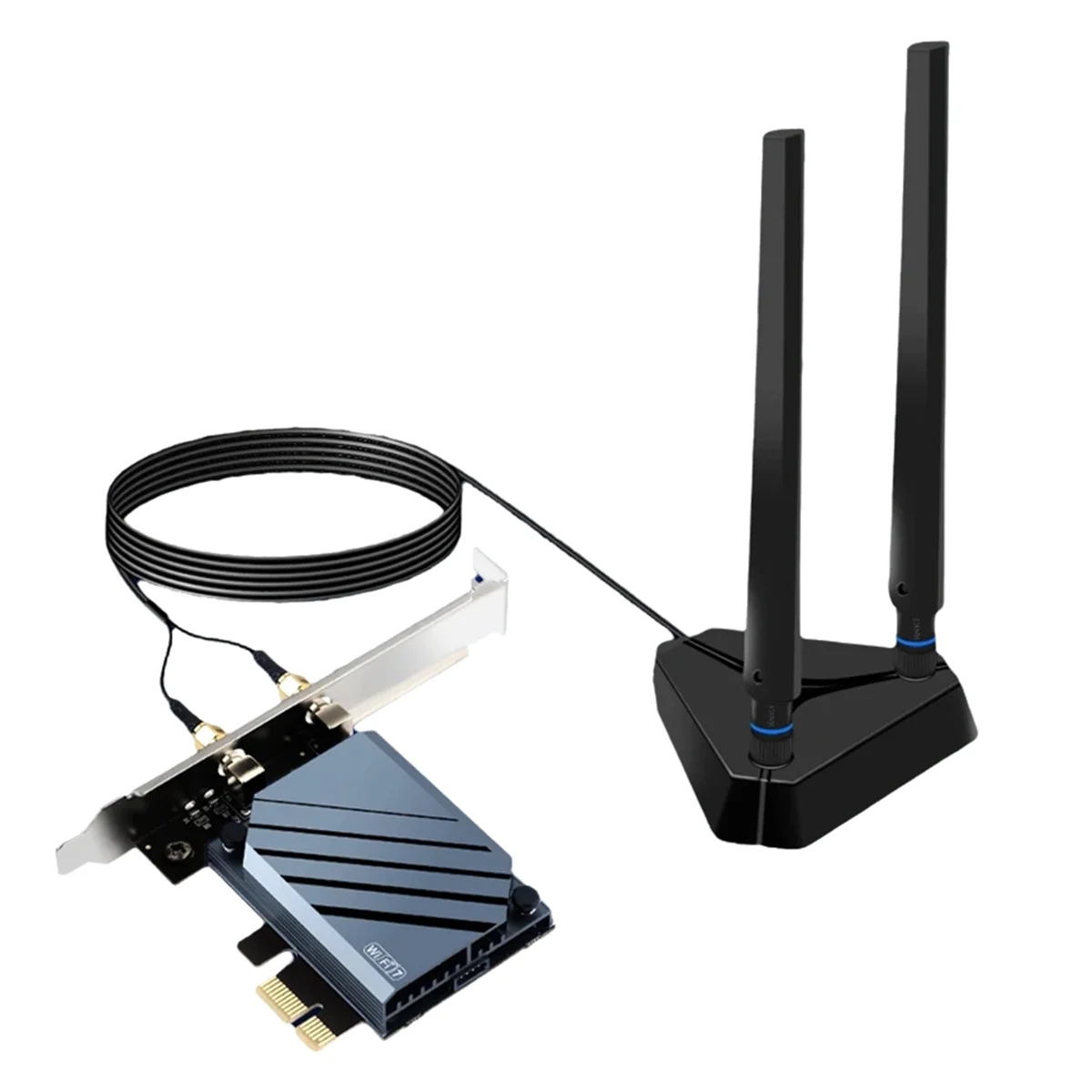 SEMOIC WI-FI 7 QCNCM865 PCIE Wifi محول بلوتوث 5.3 WiFi 7 ما يصل إلى 5.8 جيجابت في الثانية ثلاثي الموجات مع بطاقة Qualcomm اللاسلكية لـ Win11