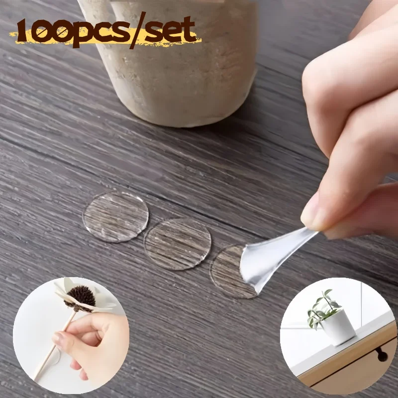 

100pcs Double Sided Tape Adhesive Round Dots Fastener Strong Acrylic Sticker for DIY Scrapbooking Craft Production Fixing Pad