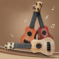 Crianças clássico ukulele guitarra brinquedo instrumentos musicais para crianças mini iluminação precoce educação instrumentos musicais