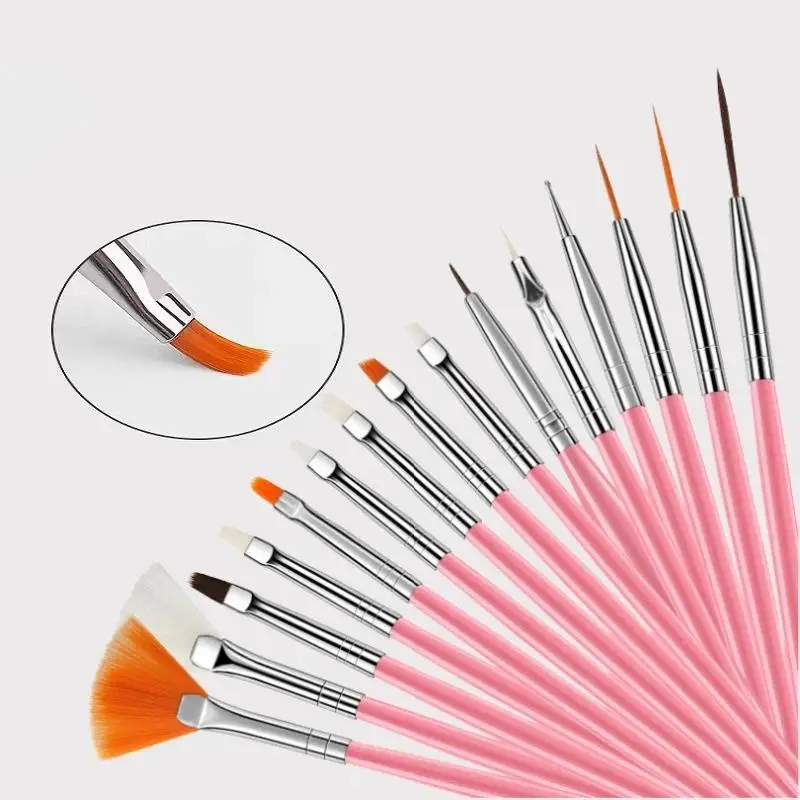 

15Pcs Nail Art Pen Set Nail Art Drawing Line Drawing Pen Nail Art Drawing Hook Line Pen Nail Phototherapy Point Drill Pen