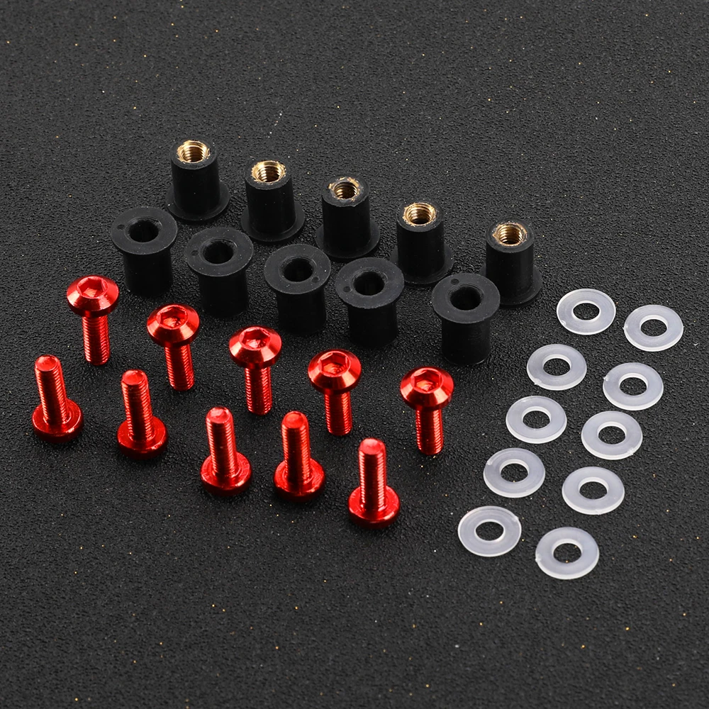 

10PCS M5x19mm Windscreen Windshield Bolts Screws Nut Fastener For Honda VTR 1000 1000F VTX1300 1300C X-11 XL600LMF XL1000 XRV750