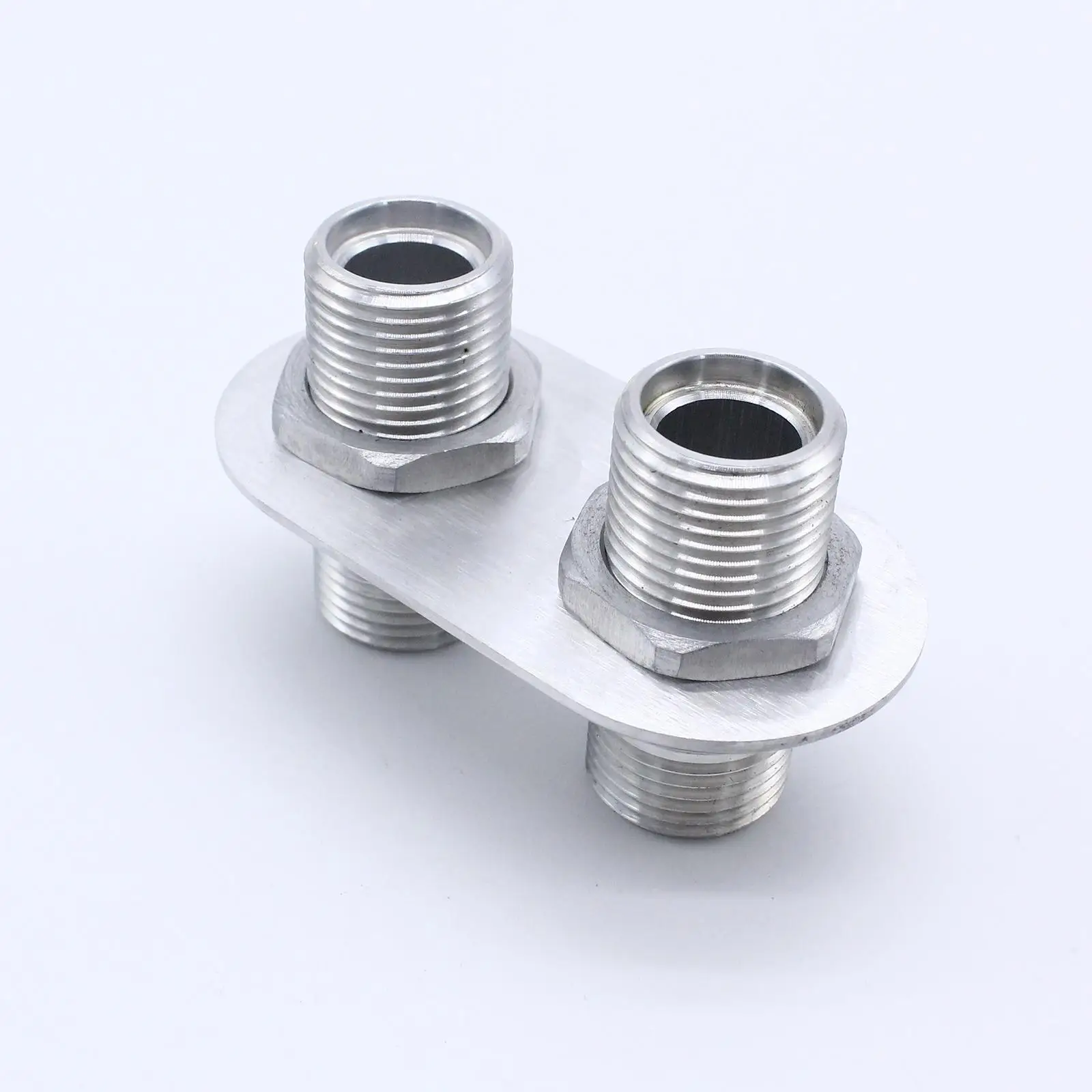 

Автомобильный соединительный стержень для перегородки из фрезерованного алюминия, двухпортовый, для системы отопления и кондиционирования, металлический компонент для перегородки, для запчастей Hot Rod