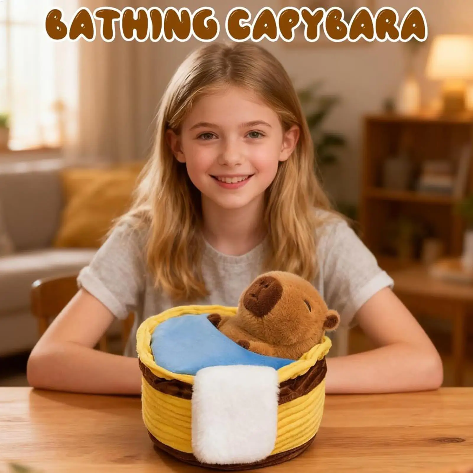 Cute Capybara Plush Soft Cute Doll Home Decor Adorable Stuffed Capybara Plush Toys For Boys Kids Toddler Teens Collectors